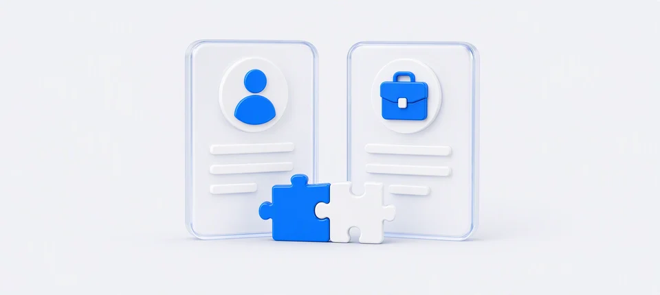 A candidate profile connected to a matching job requirement