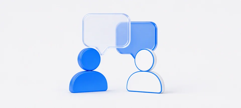 Candidate and recruiter profiles with conversation bubbles