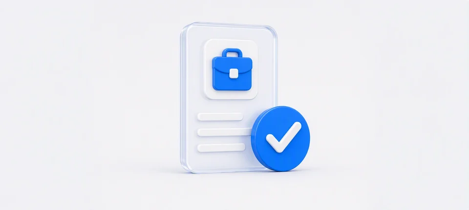 A job card and checkmark representing recruiter-reviewed opportunities